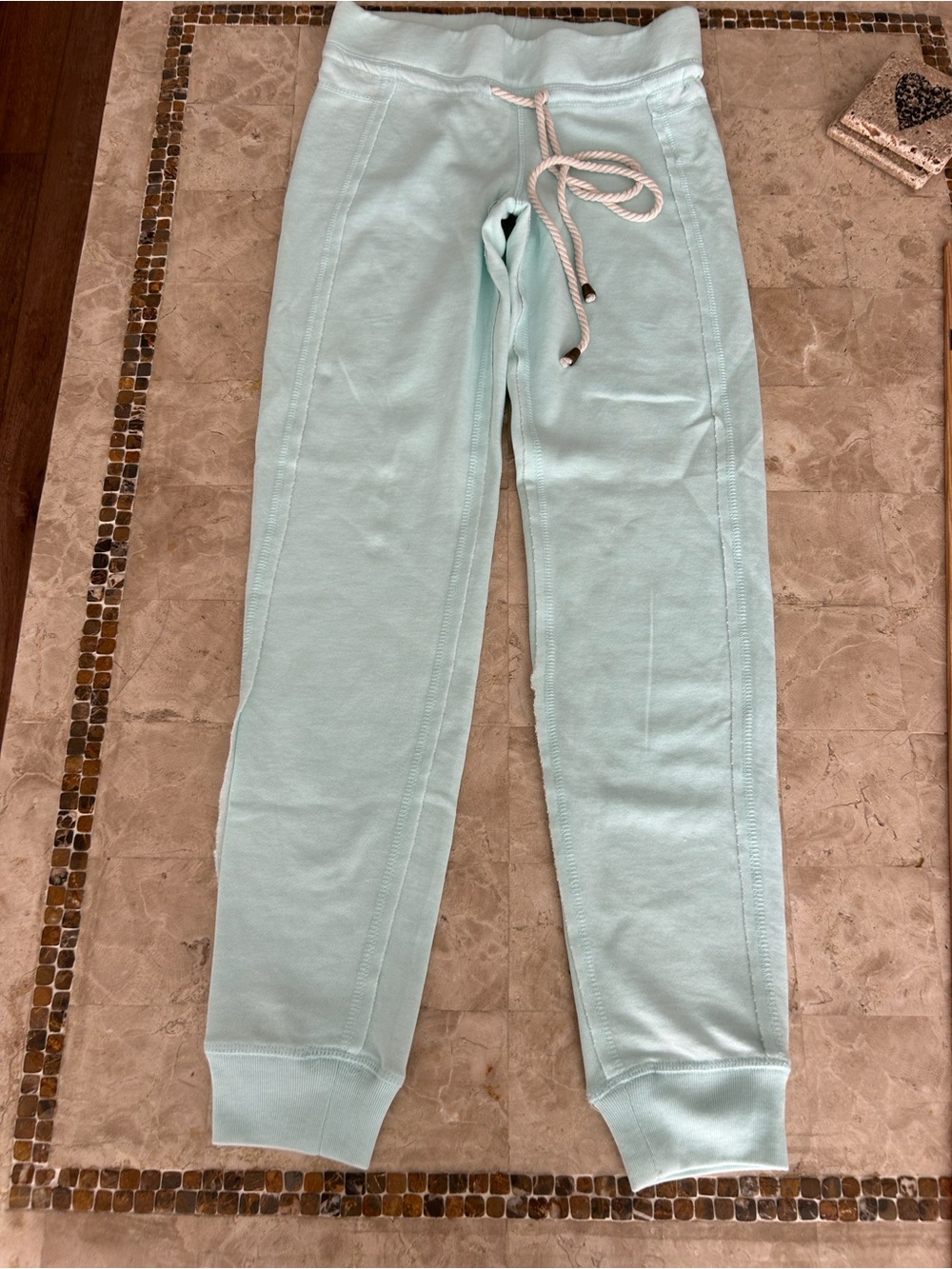 NWOT Seven7 Luxe Mint Green Fleece Jogger Sweatpants Women’s Size XS